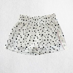 Cat & Jack White Skort with Black Polka Dots 3T NWT
